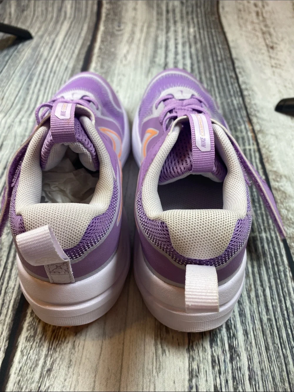 Nike Cosmic Runner Toddler Running Shoes Purple/Peach Hook & Loop Size 13C